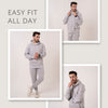 Mens Tracksuit Set Cotton Polyester Fleece Hoodie Joggers Casual Gym Loungewear