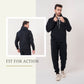 Mens Tracksuit Set Cotton Polyester Fleece Hoodie Joggers Casual Gym Loungewear