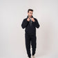Mens Tracksuit Set Cotton Polyester Fleece Hoodie Joggers Casual Gym Loungewear
