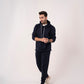 Mens Tracksuit Set Cotton Polyester Fleece Hoodie Joggers Casual Gym Loungewear