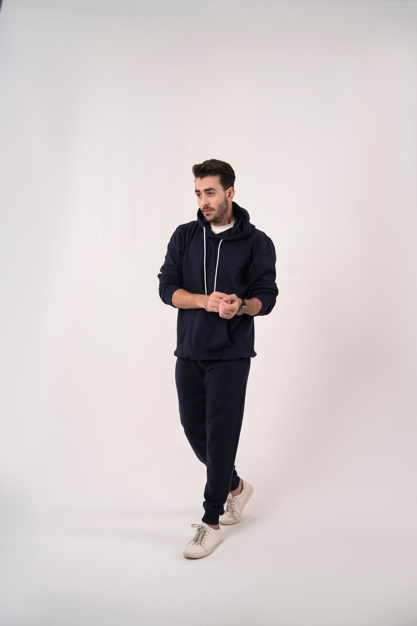 Mens Tracksuit Set Cotton Polyester Fleece Hoodie Joggers Casual Gym Loungewear